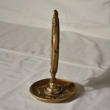 スタンドミラー 卓上ミラー ミラー 置き鏡 オシャレ アンティーク風 クラシック フレンチ ゴールド エレガント 姫家具 かわいい 883020GD