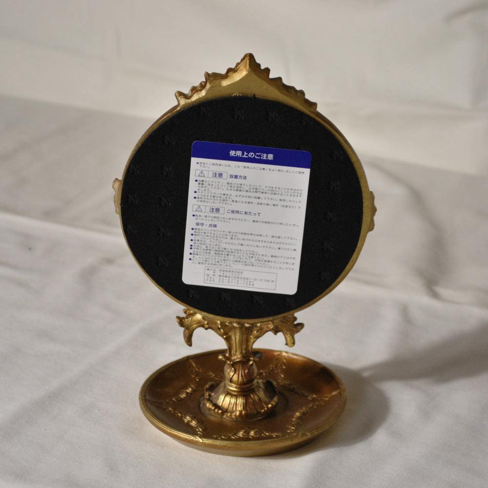 スタンドミラー 卓上ミラー ミラー 置き鏡 オシャレ アンティーク風 クラシック フレンチ ゴールド エレガント 姫家具 かわいい 883020GD