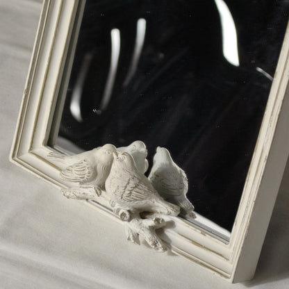 スタンドミラー 卓上ミラー ミラー 置き鏡 オシャレ アンティーク風 クラシック フレンチ ホワイト エレガント 姫家具 かわいい 883022WH