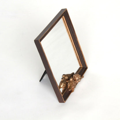 スタンドミラー 卓上ミラー ミラー 置き鏡 オシャレ アンティーク風 クラシック フレンチ ゴールド エレガント 姫家具 かわいい 883023GD