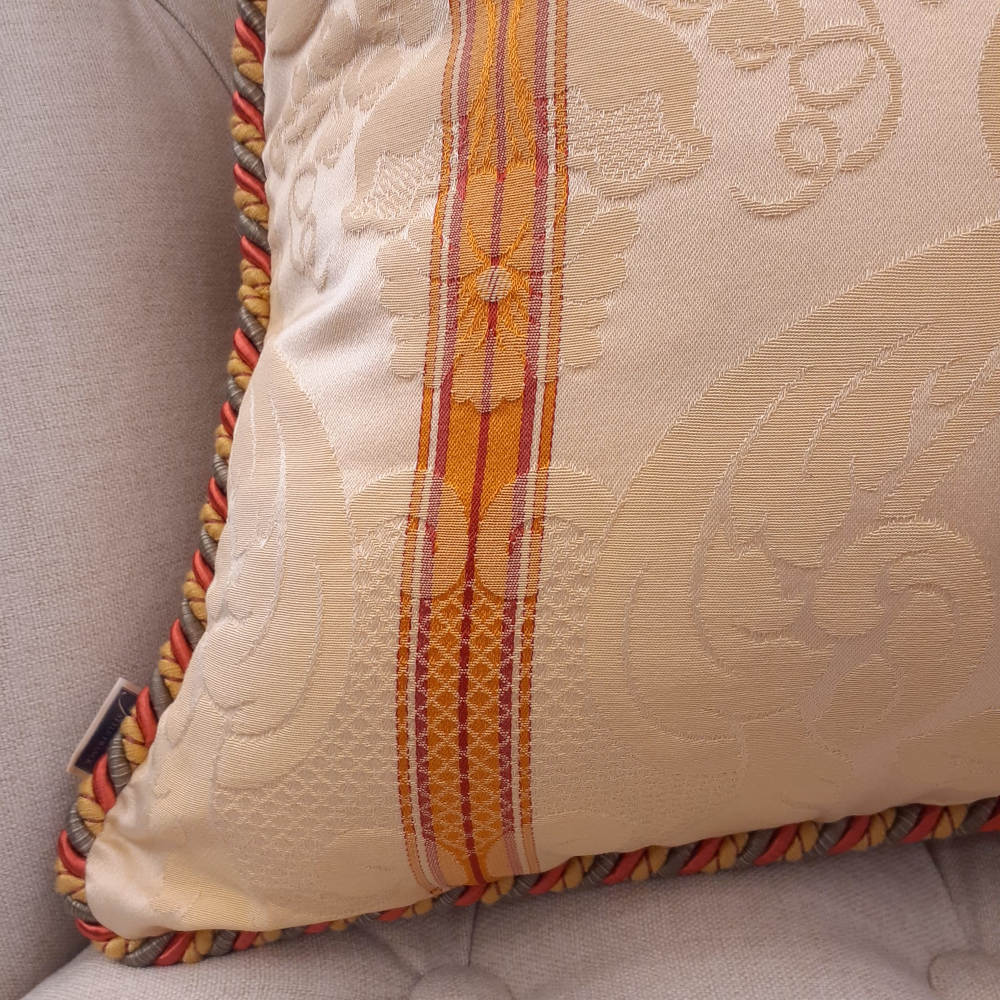 クッションカバー フランス製クッションカバー クッション トリム付きクッションカバー フランスインテリア雑貨 スタイルフランス 45x45 AcademiaBeRouge45X45