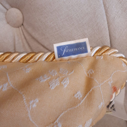 クッションカバー フランス製クッションカバー トリム付きクッションカバー クッションカバー フランスインテリア雑貨 スタイルフランス 45x45 ColalieBeige45