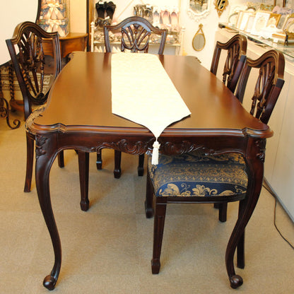 テーブルランナー テーブルライナー おしゃれ スタイルフランス フランス製生地 テーブルウエア テーブルセンター 160cm ベージュ EcritureBeige 30x160