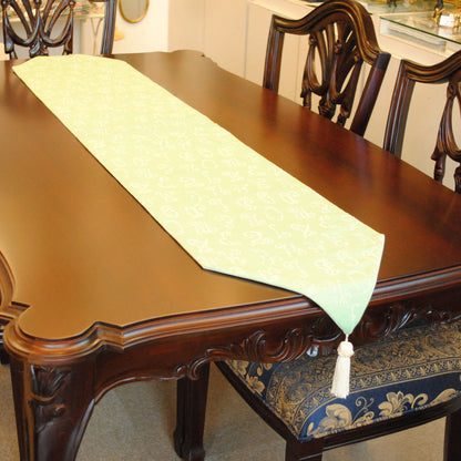 テーブルランナー テーブルライナー おしゃれ スタイルフランス フランス製生地 テーブルウエア テーブルセンター 160cm グリーン EcritureVert 30x160