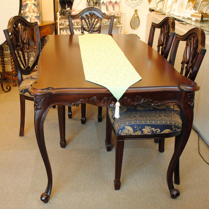 テーブルランナー テーブルライナー おしゃれ スタイルフランス フランス製生地 テーブルウエア テーブルセンター 160cm グリーン EcritureVert 30x160