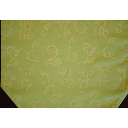 テーブルランナー テーブルライナー おしゃれ スタイルフランス フランス製生地 テーブルウエア テーブルセンター 160cm グリーン EcritureVert 30x160