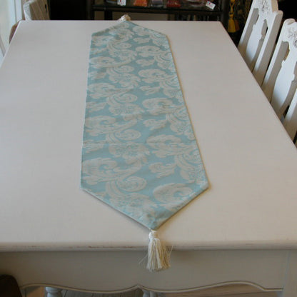 テーブルランナー テーブルライナー おしゃれ スタイルフランス フランス製生地 テーブルウエア テーブルセンター 160cm ブルー FlorenceBleu 30x160