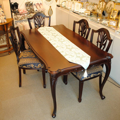 テーブルランナー テーブルライナー おしゃれ スタイルフランス フランス製生地 テーブルウエア テーブルセンター 160cm ブルー FlorenceBleu 30x160