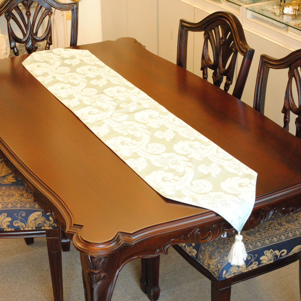 テーブルランナー テーブルライナー おしゃれ スタイルフランス フランス製生地 テーブルウエア テーブルセンター 160cm ブルー FlorenceBleu 30x160