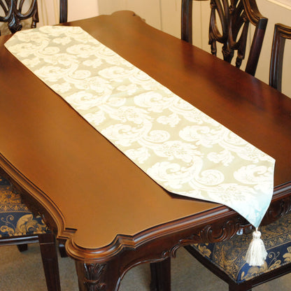 テーブルランナー テーブルライナー おしゃれ スタイルフランス フランス製生地 テーブルウエア テーブルセンター 160cm ブルー FlorenceBleu 30x160