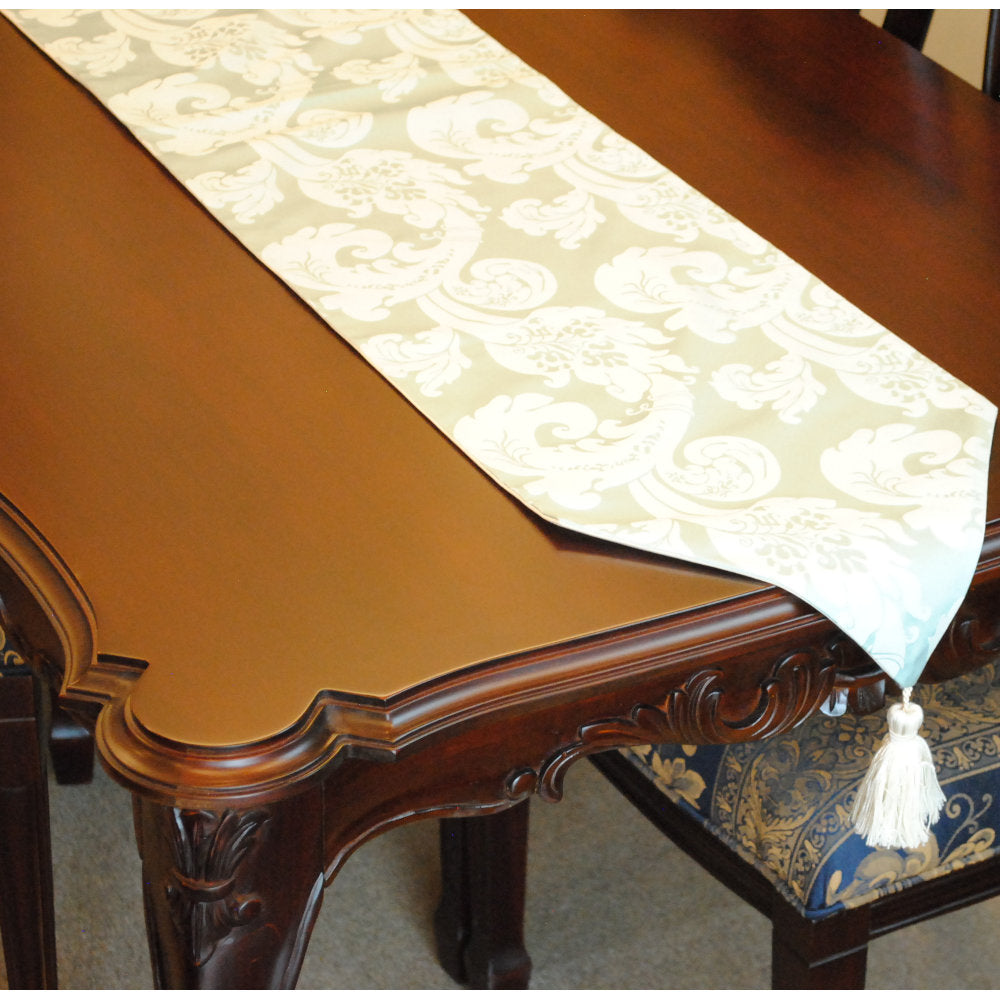 テーブルランナー テーブルライナー おしゃれ スタイルフランス フランス製生地 テーブルウエア テーブルセンター 160cm ブルー FlorenceBleu 30x160