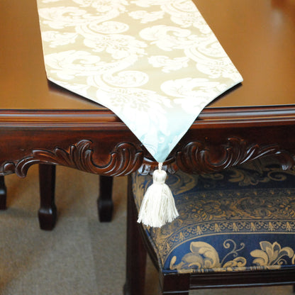 テーブルランナー テーブルライナー おしゃれ スタイルフランス フランス製生地 テーブルウエア テーブルセンター 160cm ブルー FlorenceBleu 30x160