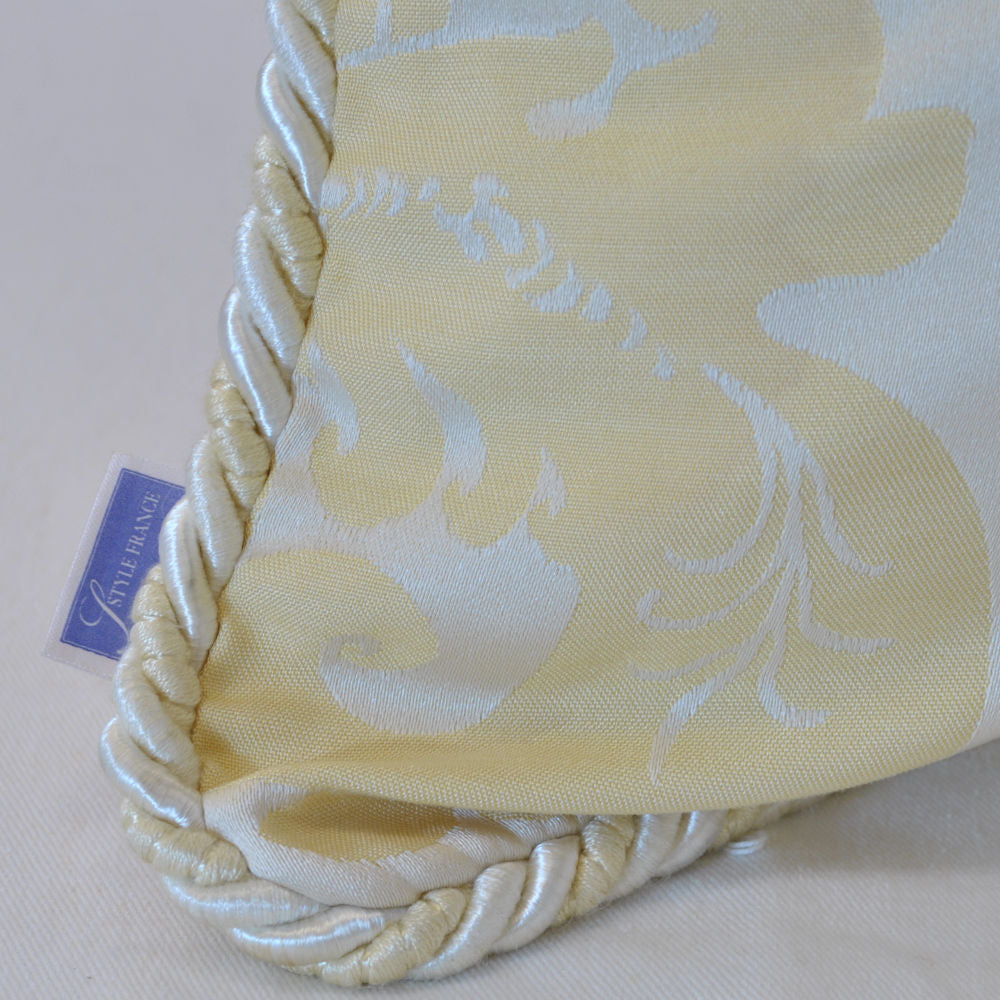 クッションカバー フランス製クッションカバー クッション トリム付きクッションカバー フランスインテリア雑貨 スタイルフランス 45x45 FlorenceIvoire45X45