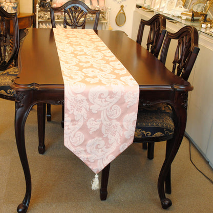 テーブルランナー テーブルライナー おしゃれ スタイルフランス フランス製生地 テーブルウエア テーブルセンター 230 ピンク FlorenceRose 35x230cm 21007TR-P