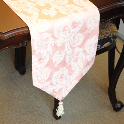 テーブルランナー テーブルライナー おしゃれ スタイルフランス フランス製生地 テーブルウエア テーブルセンター 230 ピンク FlorenceRose 35x230cm 21007TR-P
