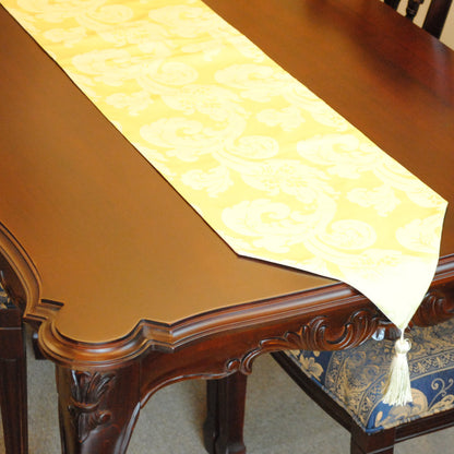 テーブルランナー テーブルライナー おしゃれ スタイルフランス フランス製生地 テーブルウエア テーブルセンター 160cm グリーン FlorenceVtAnis 30x160