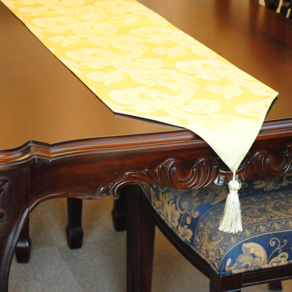 テーブルランナー テーブルライナー おしゃれ スタイルフランス フランス製生地 テーブルウエア テーブルセンター 160cm グリーン FlorenceVtAnis 30x160