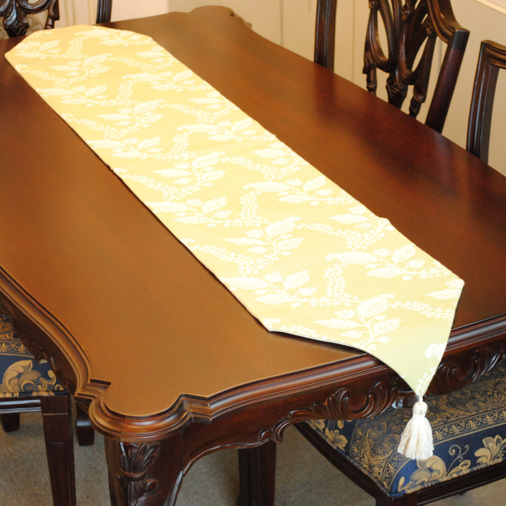 テーブルランナー テーブルライナー おしゃれ スタイルフランス フランス製生地 テーブルウエア テーブルセンター 160cm グリーン GustaveAnis 30x160