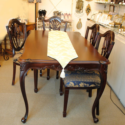 テーブルランナー テーブルライナー おしゃれ スタイルフランス フランス製生地 テーブルウエア テーブルセンター 160cm グリーン GustaveAnis 30x160