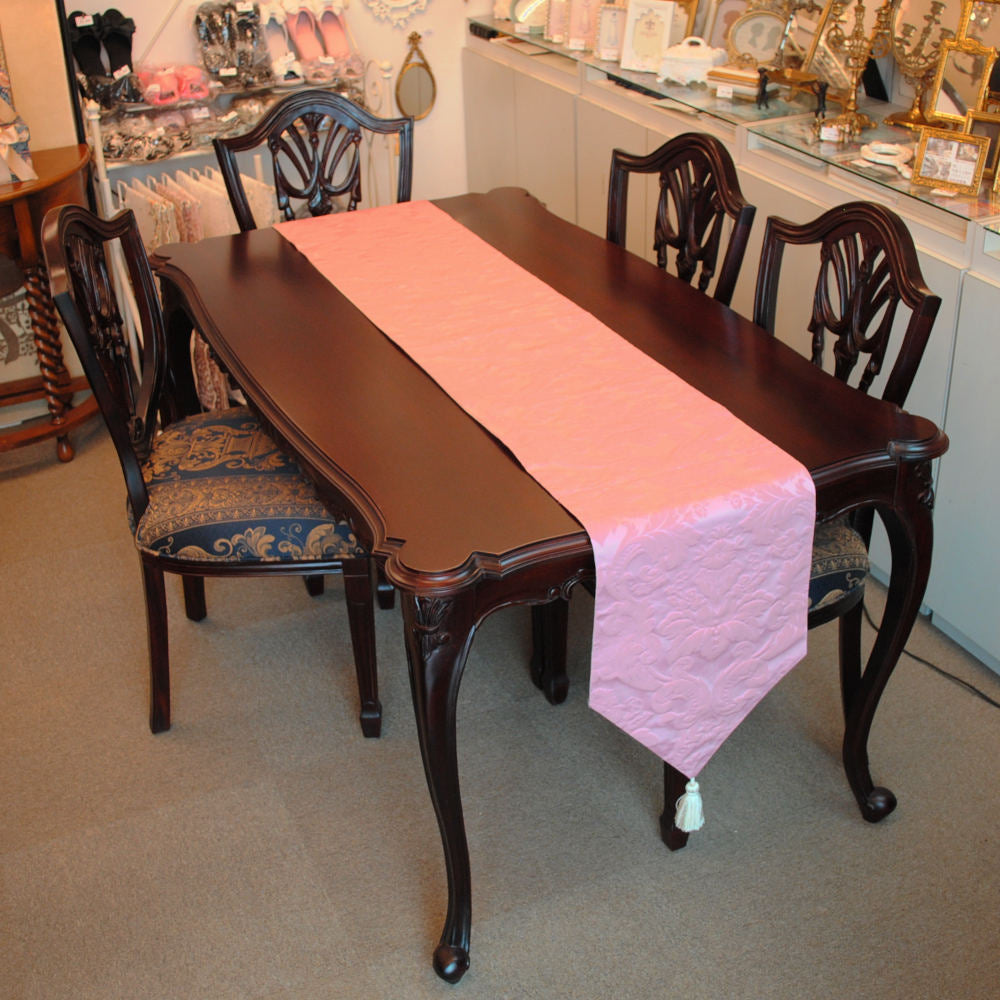 テーブルランナー テーブルライナー おしゃれ 230cm ダマスク柄 ダマスクローズ柄 フランス製生地 スタイルフランス RegenceRose 35x230cm 21007TR-MP