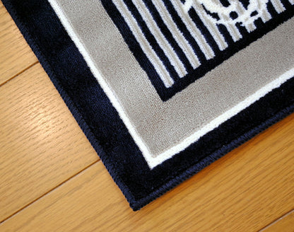 玄関マット マンション玄関マット ラグマット オーガニック コットン100% フランス製マット スタイルフランス セルジュルサージュ ラグマット SERGELESAGE フランスラグマット 段通玄関マット 綿100％ ruban/noir 50x70cm