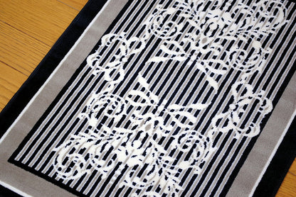 玄関マット マンション玄関マット ラグマット オーガニック コットン100% フランス製マット スタイルフランス セルジュルサージュ ラグマット SERGELESAGE フランスラグマット 段通玄関マット 綿100％ ruban/noir 50x70cm