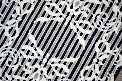 玄関マット マンション玄関マット ラグマット オーガニック コットン100% フランス製マット スタイルフランス セルジュルサージュ ラグマット SERGELESAGE フランスラグマット 段通玄関マット 綿100％ ruban/noir 50x70cm