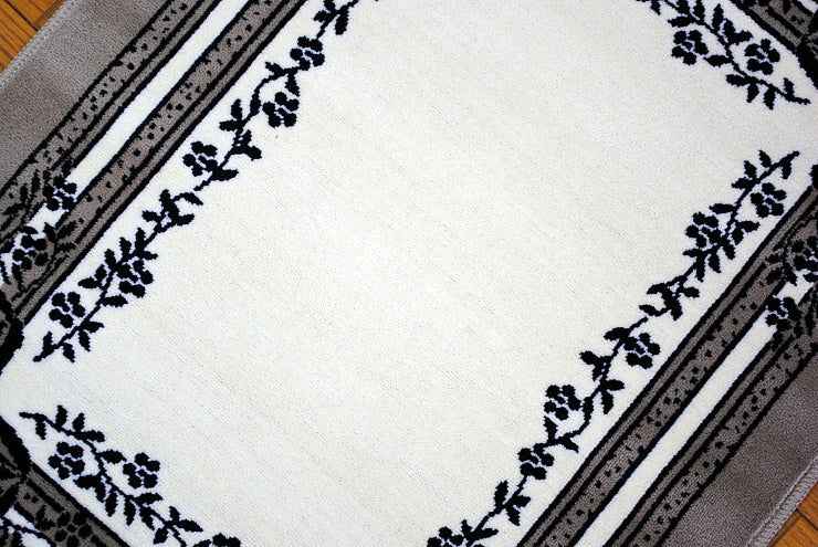 玄関マット マンション玄関マット ラグマット オーガニック コットン100% フランス製マット スタイルフランス セルジュルサージュ ラグマット SERGELESAGE フランスラグマット 段通玄関マット 綿100％ satine/noir 50x70cm