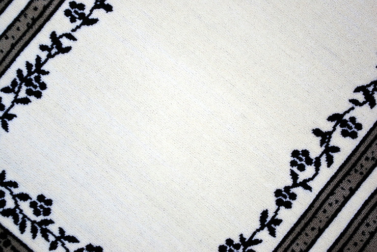 玄関マット マンション玄関マット ラグマット オーガニック コットン100% フランス製マット スタイルフランス セルジュルサージュ ラグマット SERGELESAGE フランスラグマット 段通玄関マット 綿100％ satine/noir 50x70cm