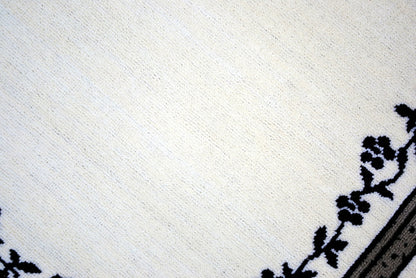 玄関マット マンション玄関マット ラグマット オーガニック コットン100% フランス製マット スタイルフランス セルジュルサージュ ラグマット SERGELESAGE フランスラグマット 段通玄関マット 綿100％ satine/noir 50x70cm