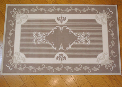 玄関マット マット ラグマット オーガニック コットン100% フランス製マット スタイルフランス セルジュルサージュ ラグマット SERGELESAGE フランスラグマット 段通玄関マット 綿100％ solene/lin 66x107cm