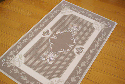 玄関マット マット ラグマット オーガニック コットン100% フランス製マット スタイルフランス セルジュルサージュ ラグマット SERGELESAGE フランスラグマット 段通玄関マット 綿100％ solene/lin 66x107cm