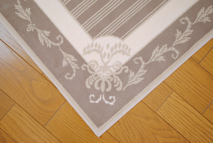 玄関マット マット ラグマット オーガニック コットン100% フランス製マット スタイルフランス セルジュルサージュ ラグマット SERGELESAGE フランスラグマット 段通玄関マット 綿100％ solene/lin 66x107cm