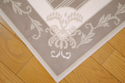 玄関マット マット ラグマット オーガニック コットン100% フランス製マット スタイルフランス セルジュルサージュ ラグマット SERGELESAGE フランスラグマット 段通玄関マット 綿100％ solene/lin 66x107cm