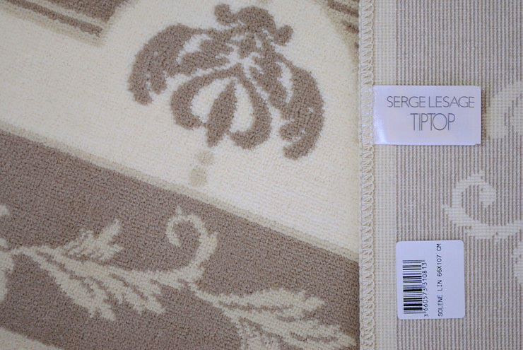 玄関マット マット ラグマット オーガニック コットン100% フランス製マット スタイルフランス セルジュルサージュ ラグマット SERGELESAGE フランスラグマット 段通玄関マット 綿100％ solene/lin 66x107cm