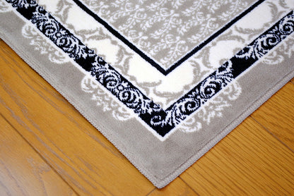 玄関マット マンション玄関マット ラグマット オーガニック コットン100% フランス製マット スタイルフランス セルジュルサージュ ラグマット SERGELESAGE フランスラグマット 段通玄関マット 綿100％ trinity/noir 50x70cm