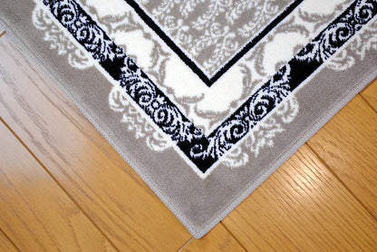 玄関マット マンション玄関マット ラグマット オーガニック コットン100% フランス製マット スタイルフランス セルジュルサージュ ラグマット SERGELESAGE フランスラグマット 段通玄関マット 綿100％ trinity/noir 50x70cm