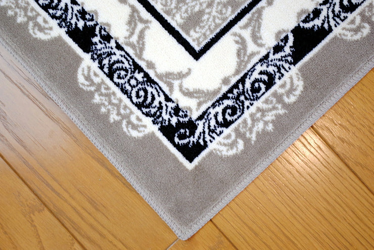 玄関マット マンション玄関マット ラグマット オーガニック コットン100% フランス製マット スタイルフランス セルジュルサージュ ラグマット SERGELESAGE フランスラグマット 段通玄関マット 綿100％ trinity/noir 50x70cm