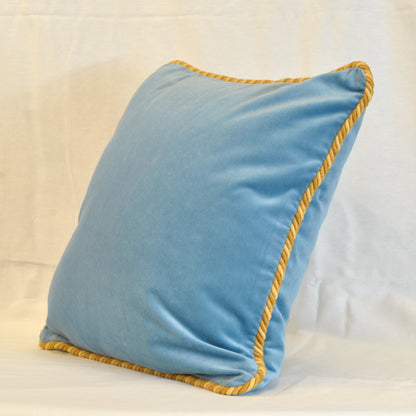 クッションカバー フランス製クッションカバー クッション トリム付きクッションカバー フランスインテリア雑貨 スタイルフランス 45x45 VeloursBleu45X45
