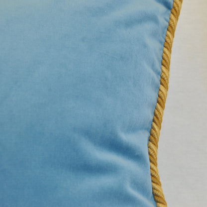 クッションカバー フランス製クッションカバー クッション トリム付きクッションカバー フランスインテリア雑貨 スタイルフランス 45x45 VeloursBleu45X45