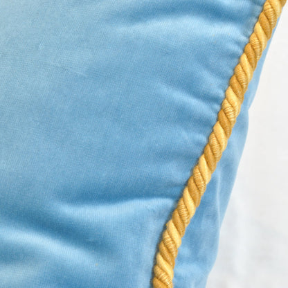 クッションカバー フランス製クッションカバー クッション トリム付きクッションカバー フランスインテリア雑貨 スタイルフランス 45x45 VeloursBleu45X45