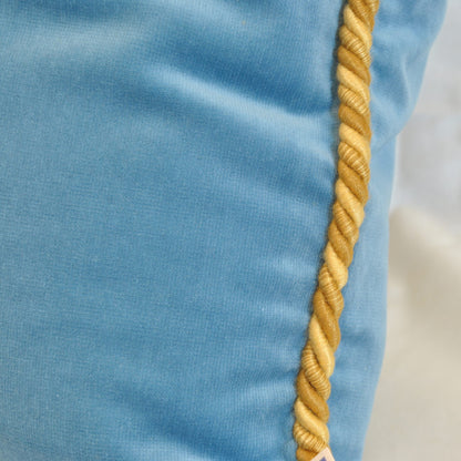 クッションカバー フランス製クッションカバー クッション トリム付きクッションカバー フランスインテリア雑貨 スタイルフランス 45x45 VeloursBleu45X45