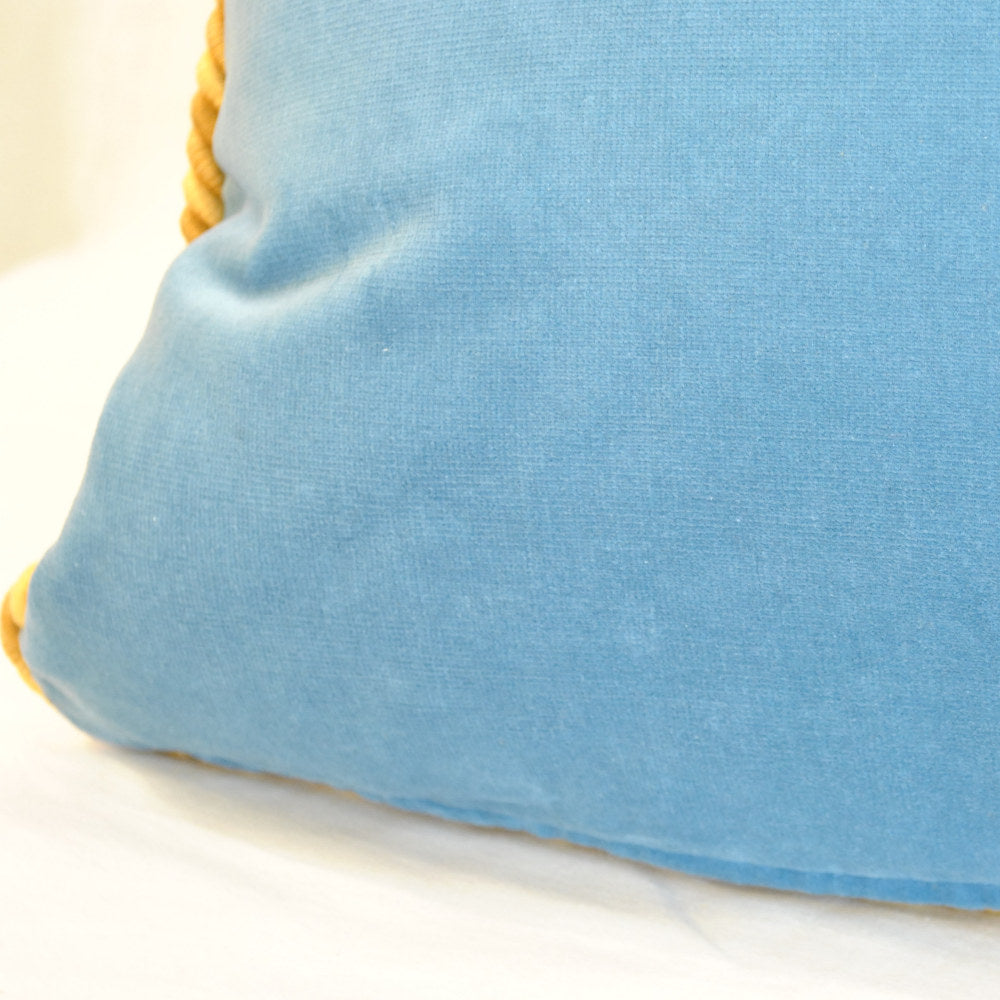 クッションカバー フランス製クッションカバー クッション トリム付きクッションカバー フランスインテリア雑貨 スタイルフランス 45x45 VeloursBleu45X45