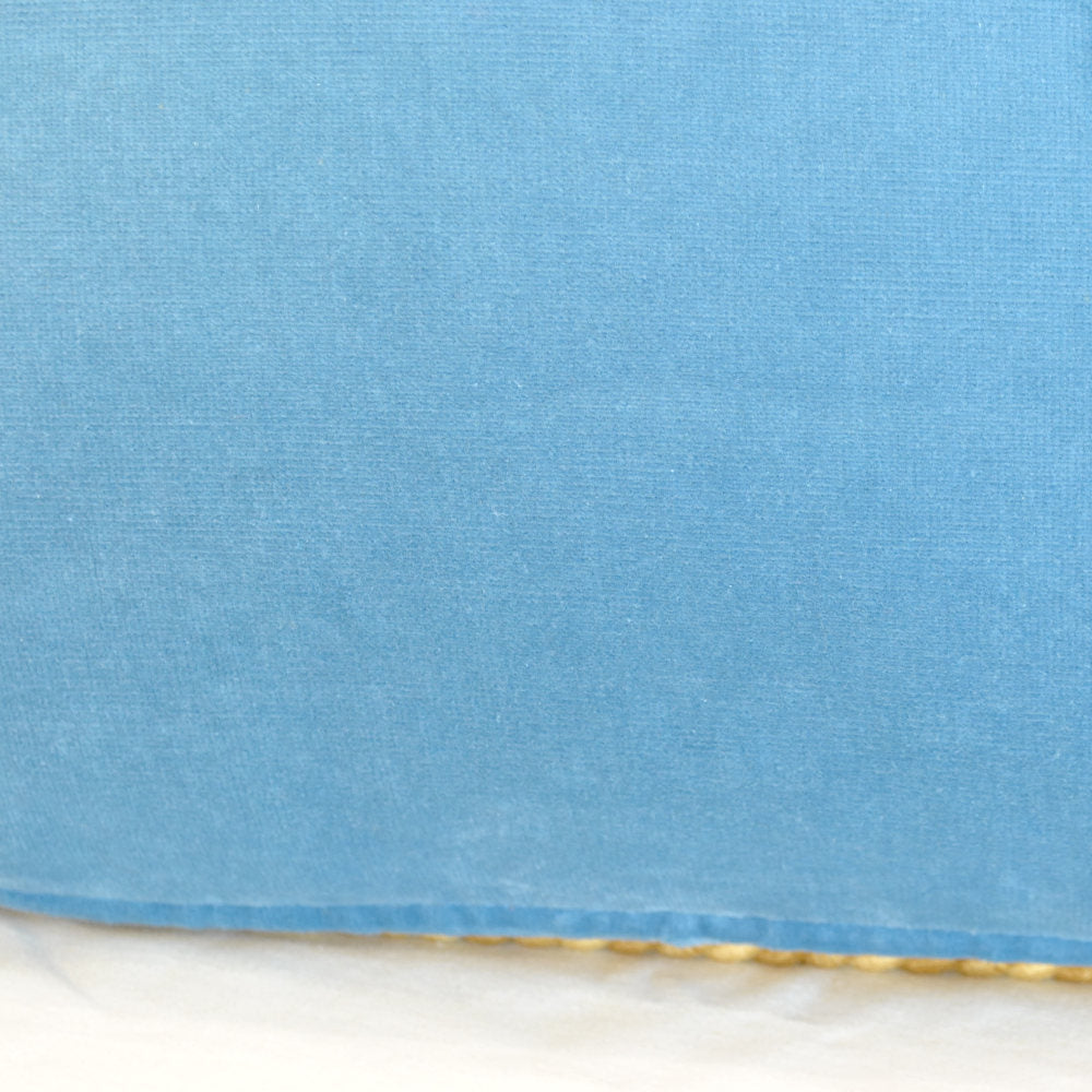 クッションカバー フランス製クッションカバー クッション トリム付きクッションカバー フランスインテリア雑貨 スタイルフランス 45x45 VeloursBleu45X45