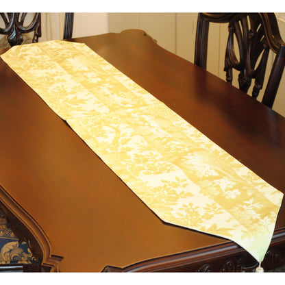 テーブルランナー テーブルライナー おしゃれ スタイルフランス フランス製生地 テーブルウエア テーブルセンター 160cm グリーン VeroneAnis 30x160