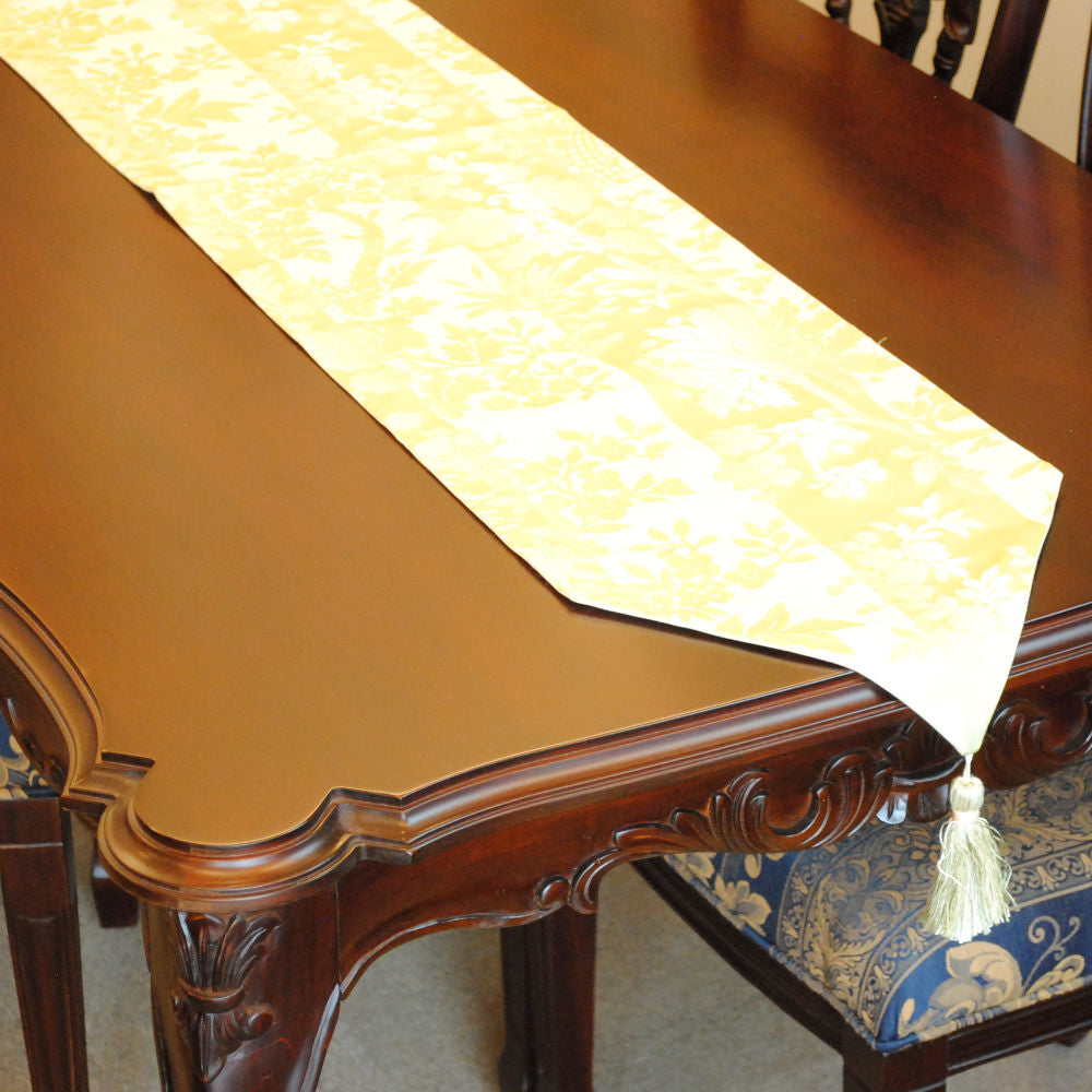 テーブルランナー テーブルライナー おしゃれ スタイルフランス フランス製生地 テーブルウエア テーブルセンター 160cm グリーン VeroneAnis 30x160