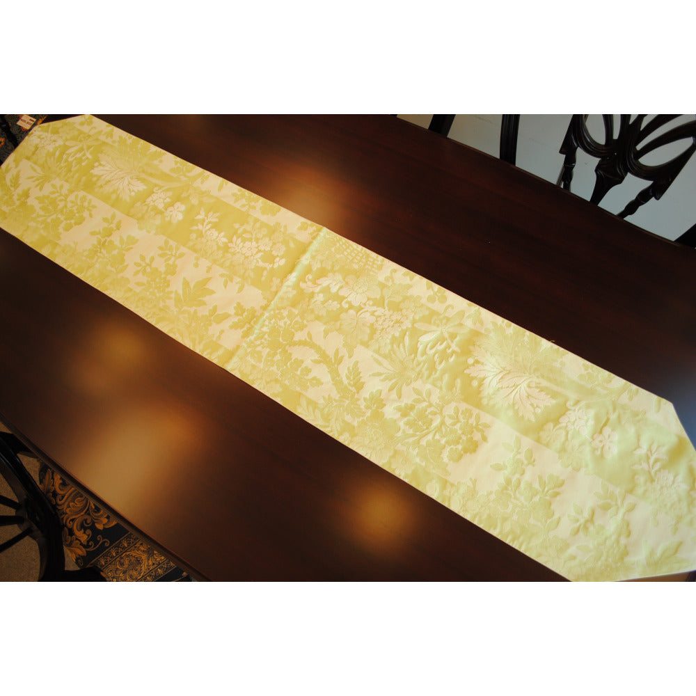 テーブルランナー テーブルライナー おしゃれ スタイルフランス フランス製生地 テーブルウエア テーブルセンター 160cm グリーン VeroneAnis 30x160