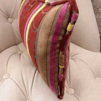 クッション オシャレ フランス製クッション ベルベットクッション スタイルフランス 長方形クッション パンヤ付きクッション フランス製 25x40 Volie25x40