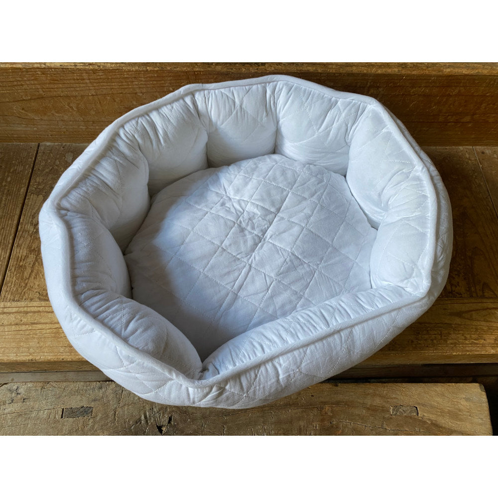 ペットベッド 洗えるペットベッド キルティング生地 ホワイトキルト ペット用品 雑貨 オフホワイト ホワイト コットン 55×45 RelaxingTheRules WK2012FO-WH