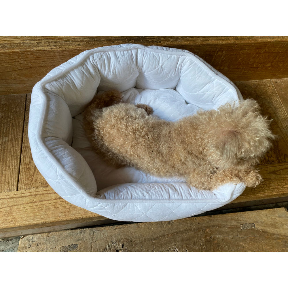 ペットベッド 洗えるペットベッド キルティング生地 ホワイトキルト ペット用品 雑貨 オフホワイト ホワイト コットン 55×45 RelaxingTheRules WK2012FO-WH